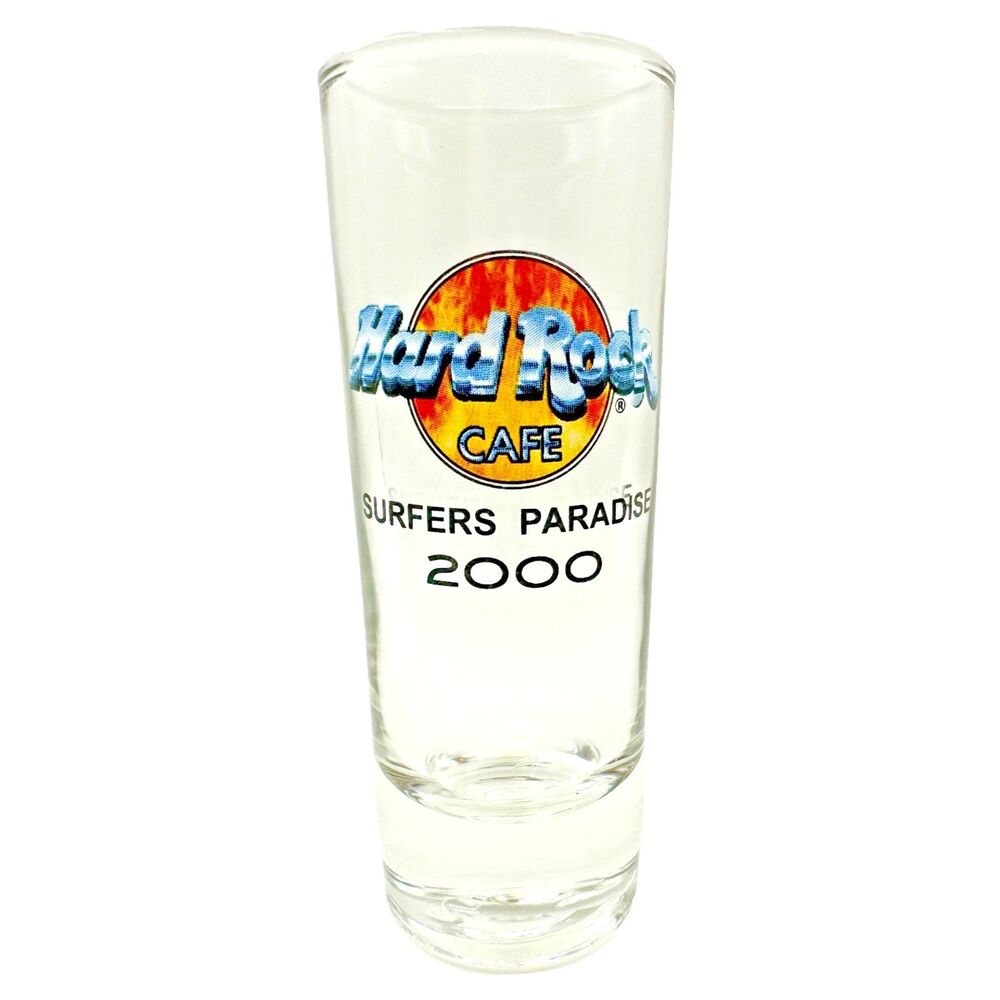 Hard Rock Cafe Shot Glass TAIPEI 2000 - 4" Tall Rare Collectable Rock n' Roll